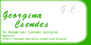 georgina csendes business card
